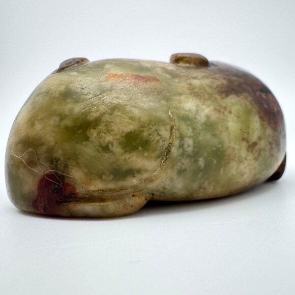 Jade Carved Mythical Beast Figurine Rustic Stone Antique 17 c ? - Picture 6 of 11